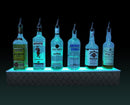 BarConic® LED Liquor Bottle Display Shelf - Diamond Plate Print 1 Step - Several Lengths