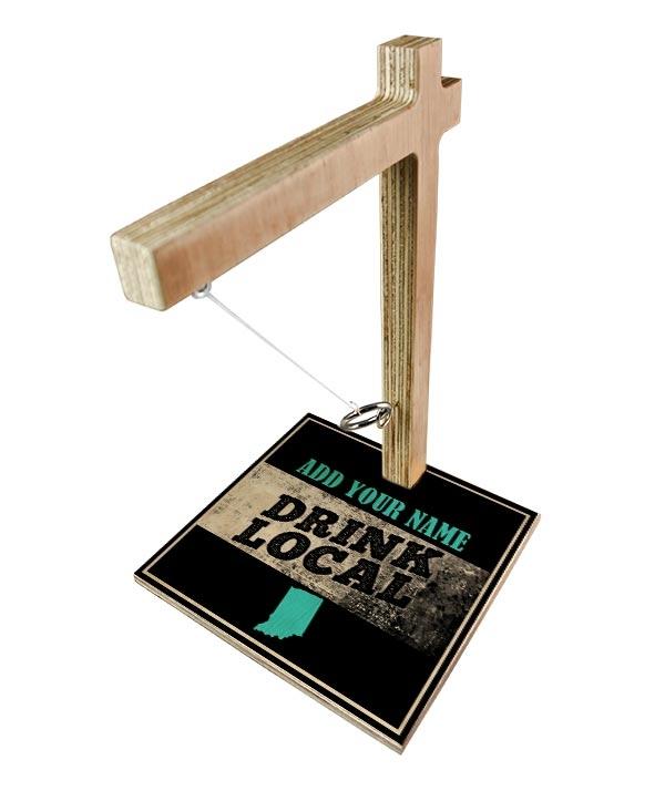 ADD YOUR NAME Large Tabletop Ring Toss Game - Drink Local