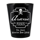 CUSTOMIZABLE - 1.75oz Black Shot Glass - Poison Halloween Design