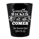 CUSTOMIZABLE - 1.75oz Black Shot Glass - Wicked Halloween Design