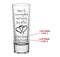 CUSTOMIZABLE - 2oz Tall Clear Shot Glass - Cheers to Love, Laughter