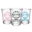  Customizable 1.75 oz. Clear Shot Glass-  21st Bday Party- May Cause Hangover! - AYN