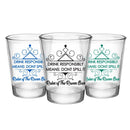 Customizable 1.75 oz. Clear Shot Glass- Drink Responsibly Means Don't Spill it! The Rules of the bar! - AYN