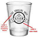 Customizable Clear Shot Glass- TAVERN - 1.75 oz.