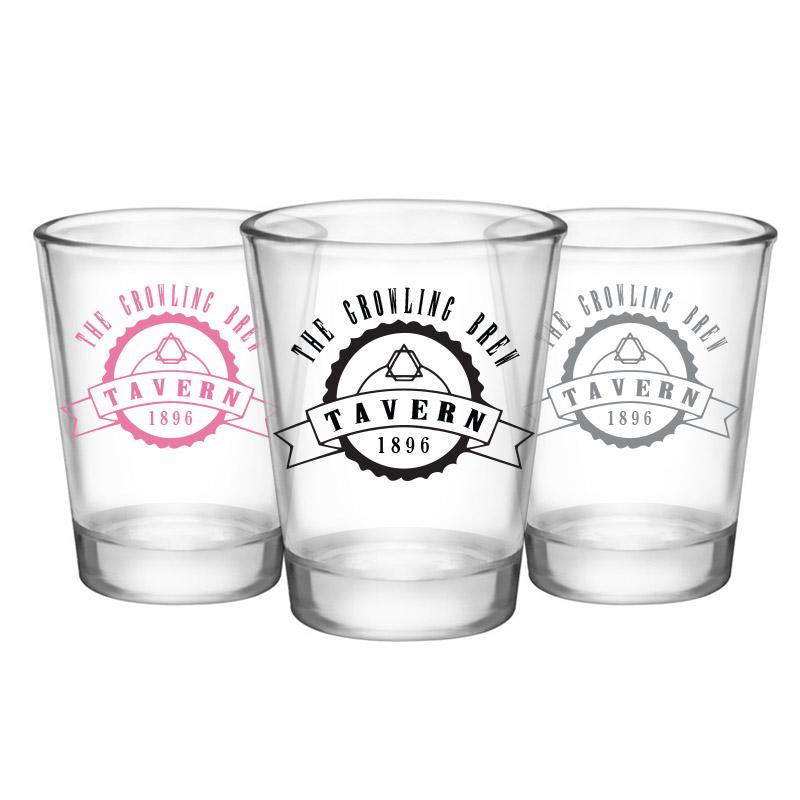 Customizable Clear Shot Glass- TAVERN - 1.75 oz.