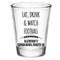 CUSTOMIZABLE - 1.75oz Clear Shot Glass - Eat, Drink, & Watch Football