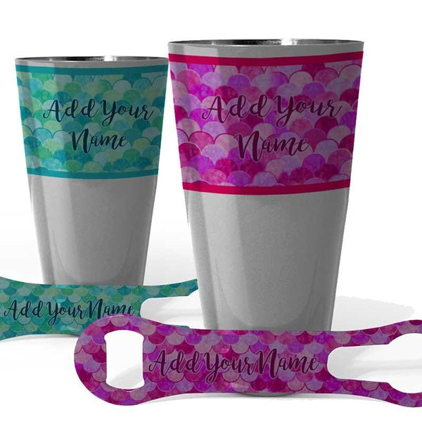 Printed Cocktail Shaker and V-Rod® Bar Set - Mermaid - Color Options