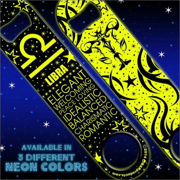 Kolorcoat™ NEON Zodiac Speed Bottle Opener - LIBRA