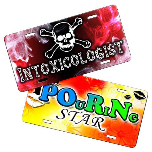 License Plates for Bartenders