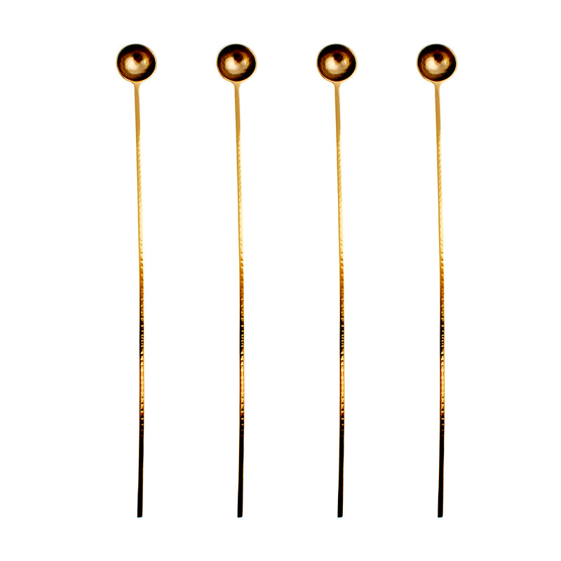 4 pack - Long Gold Harper Stir Spoons