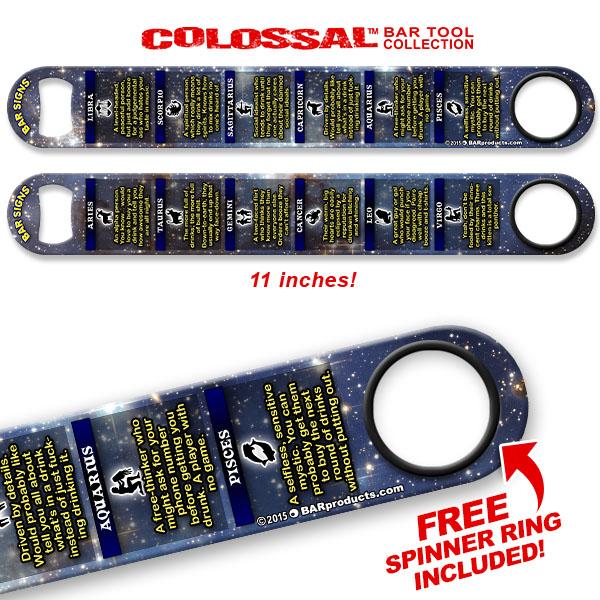 Kolorcoat™ 11" Long COLOSSAL™  Speed Bottle Opener – Bar Star Signs