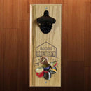 ADD YOUR NAME Brewery Wood Wall Bottle Opener w/ Magnetic Cap Catcher