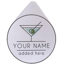 ADD YOUR NAME - Custom Glass Rimmer Lid - Martini 