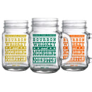 CUSTOMIZABLE - 16oz Mason Jar with Handle - Bourbon, Whisky and Moonshine