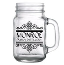 CUSTOMIZABLE - 16oz Mason Jar with Handle - Calligraphy