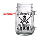 CUSTOMIZABLE - 16oz Mason Jar with Handle - Rum