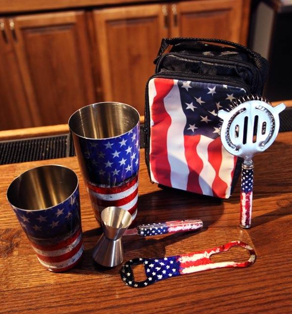 USA Flag Bartender Set