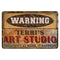 Vintage Metal Bar Sign - 12" x 18" - Warning - CUSTOMIZABLE