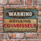 Vintage Metal Bar Sign - 12" x 18" - Warning - CUSTOMIZABLE