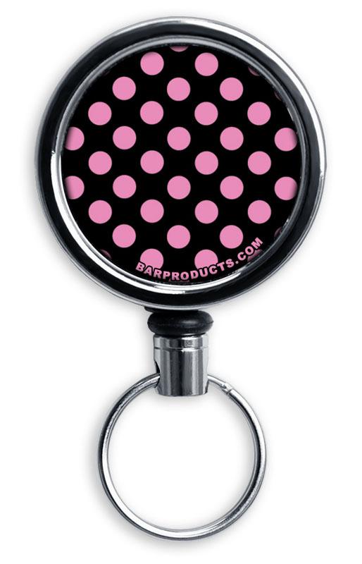 Mirrored Chrome Retractable Reel ONLY – Polka Dots