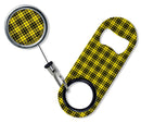 Kolorcoat Mini Opener with Retractable Reel - Yellow Plaid