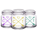 CUSTOMIZABLE - 2oz Clear Mini Mason Jar Shot Glass - Arrow