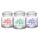 CUSTOMIZABLE - 2oz Clear Mini Mason Jar Shot Glass - One Heart