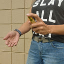 Mister Leash™ - Retractable Clip-on Atomizer for Hand Sanitizers - Golden Prism Design - Refillable