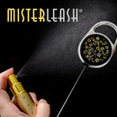 Mister Leash™ - Retractable Clip-on Atomizer for Hand Sanitizers - Golden Floral Design - Refillable