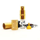 Mister Leash™ - Retractable Clip-on Atomizer for Hand Sanitizers - Gold Stars Design - Refillable