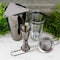 Mix Master™ Bar Set - Gun Metal Black - 5 Piece w/ Recipe Glass Options