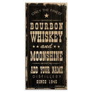 CUSTOMIZABLE Large Vintage Wooden Bar Sign - Bourbon Whiskey & Moonshine - 11 3/4" x 23 3/4"