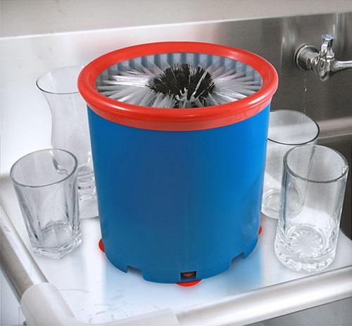 Glass Mug Washer - Self Contained - Blue Oval