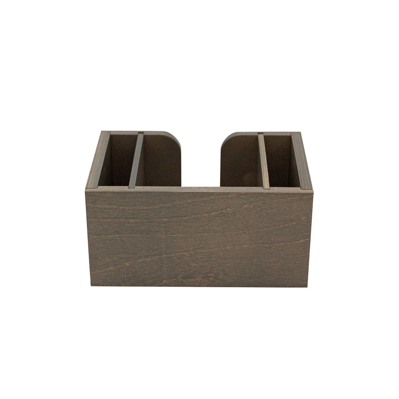 Wooden Bar Napkin & Straw Caddy - Earl Grey