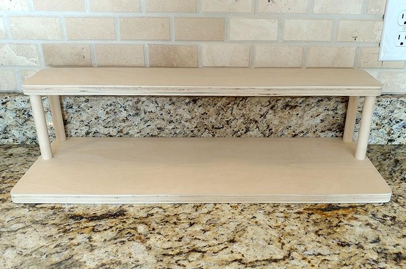 Counter Caddies™ - NATURAL - 24" STRAIGHT Shelf - Culinary / Spice Rack 