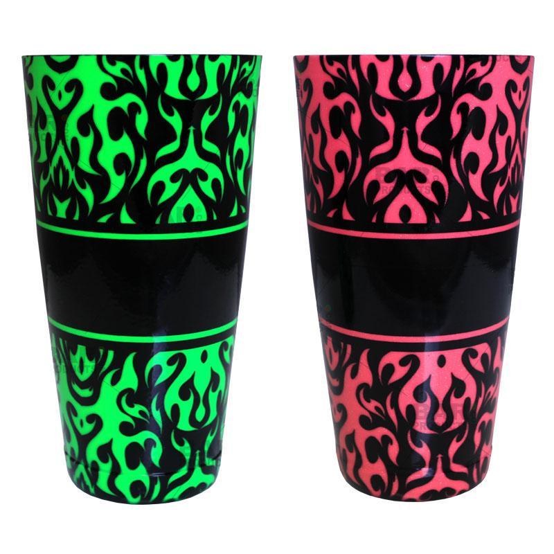 Cocktail Shaker Tin - Printed Designer Series - 28oz weighted - NEON Swirls