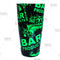 Cocktail Shaker Tin - Printed Designer Series - 28oz weighted - NEON Green Grungy BPC Logo