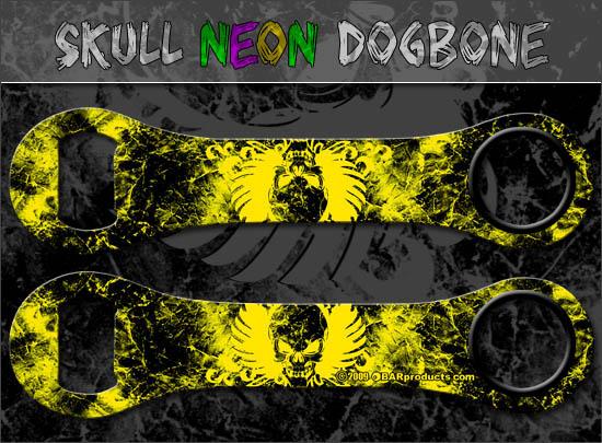 Winged Skull - Neon Yellow  	