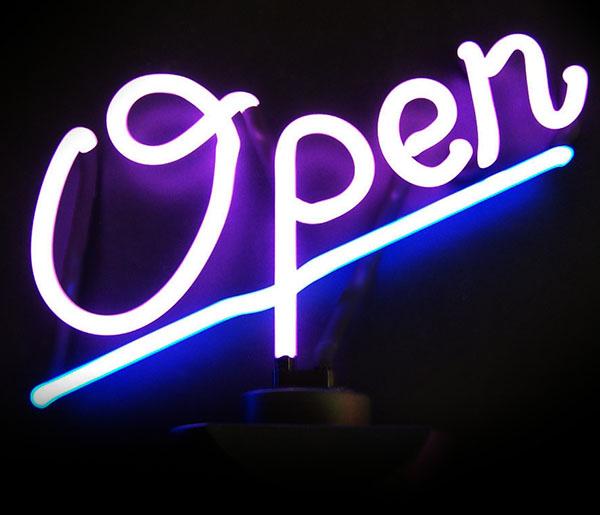 Open Sign NEON Sculpture