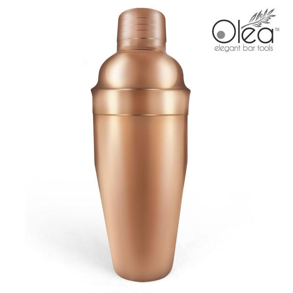 Olea™ 3-Piece Cocktail Shaker Deluxe - Copper Plated - 24 ounce