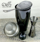 Olea™ Bar Set - Gunmetal Black - 4 Piece (Bar Spoon Tip Option) 