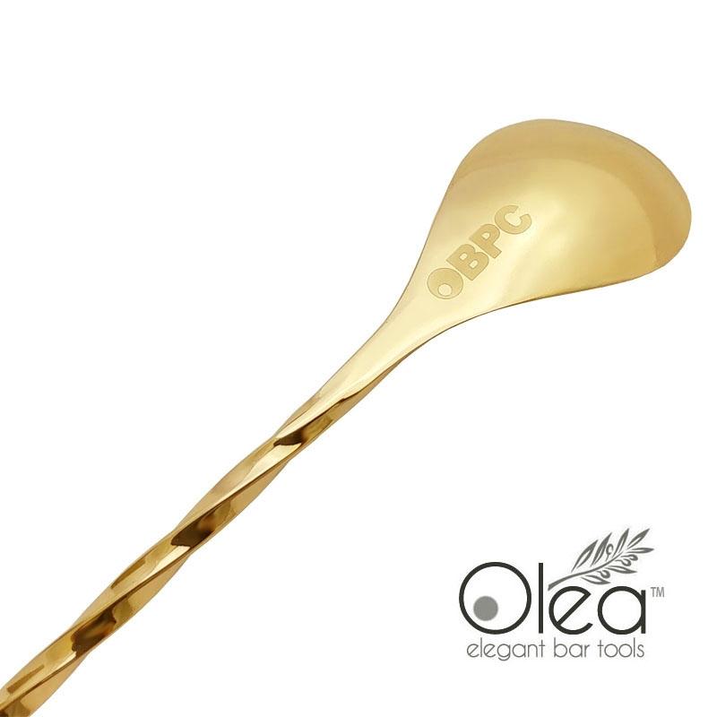 Olea™ Bar Spoon - Gold Plated with Bent Tip (40cm)