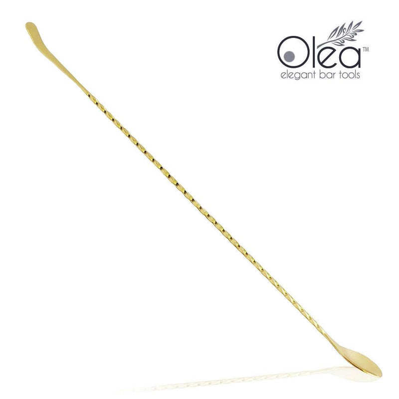 Olea™ Bar Spoon - Gold Plated with Bent Tip (40cm)