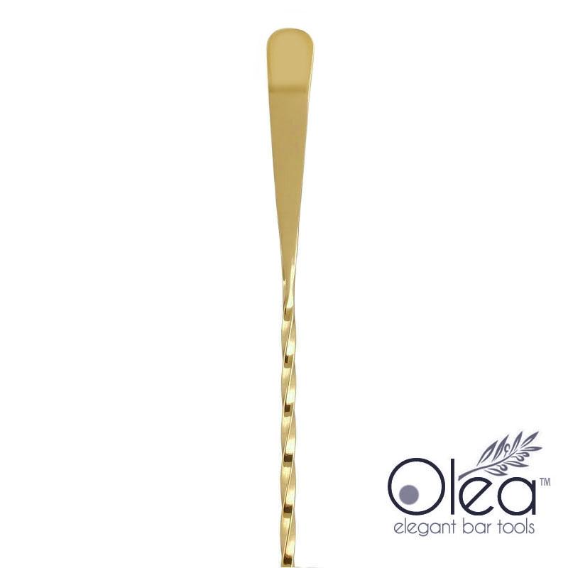 Olea™ Bar Set - Gold Plated - 4 Piece (Bar Spoon Tip Option)