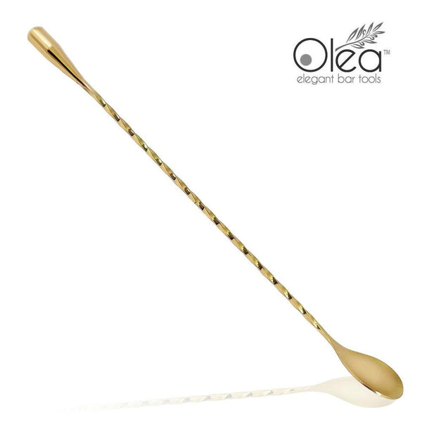 Olea™ Gold Plated Bar Spoon - Weighted Tip - 30cm Length