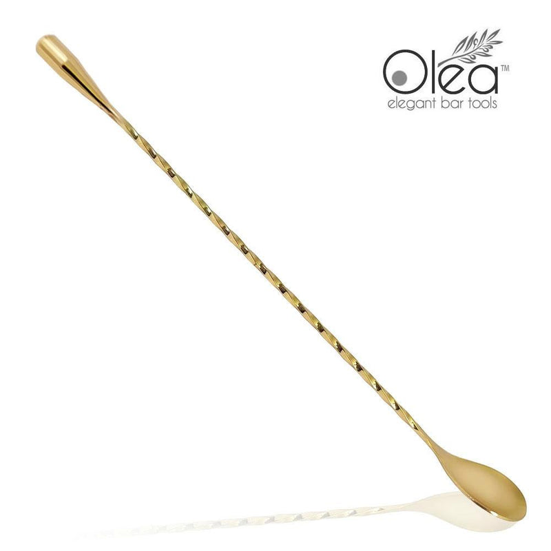 Olea™ Gold Plated Bar Spoon - Weighted Tip - 30cm Length