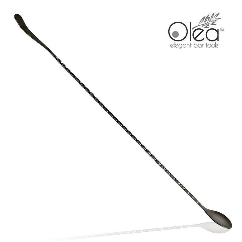 Olea™ Gunmetal Plated Bar Spoon - Bent Tip - 40cm Length