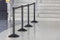 Retractable Belt Stanchion - Textured Black - Set of 2