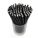 BarConic® Biodegradable Solid Black Paper Sip Straws - 5 3/4" - 100 Pack