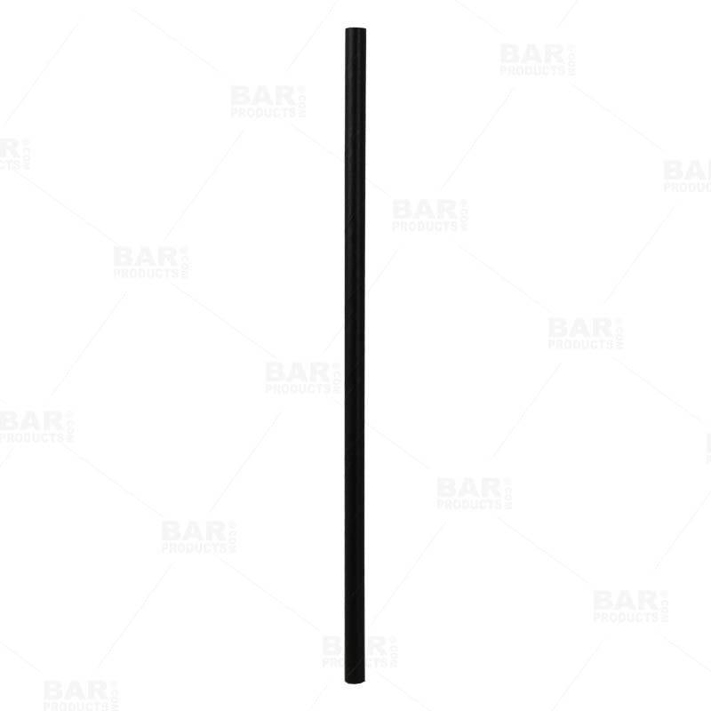 BarConic® "Eco-Friendly" Paper Straws - 7 3/4" Solid Black - Packs of 100